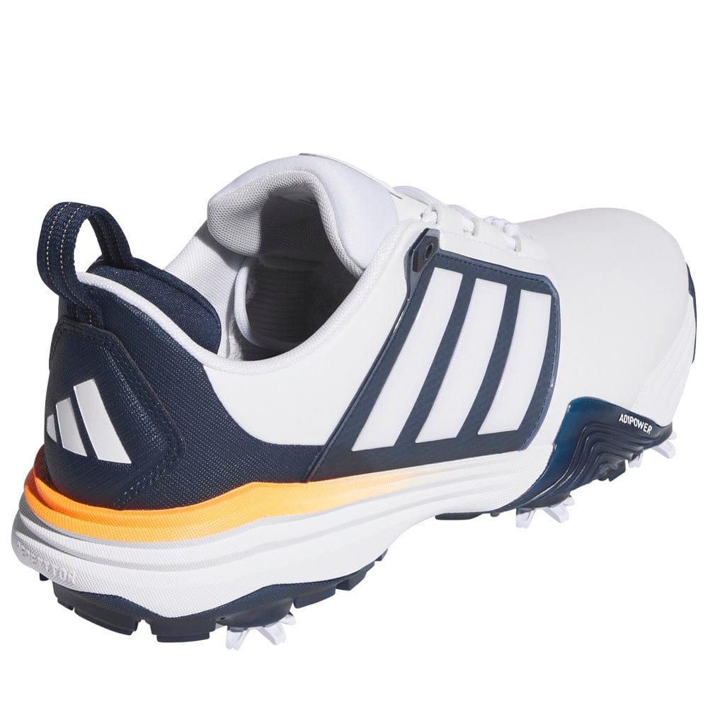 adidas Adipower 26 Waterproof Spiked Shoes - Cloud White/Collegiate Navy/Lucid Orange - Image 6