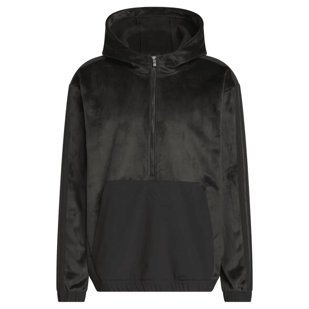 adidas Beyond The Course Cozy Half-Zip Loose Fit Hoodie - Black