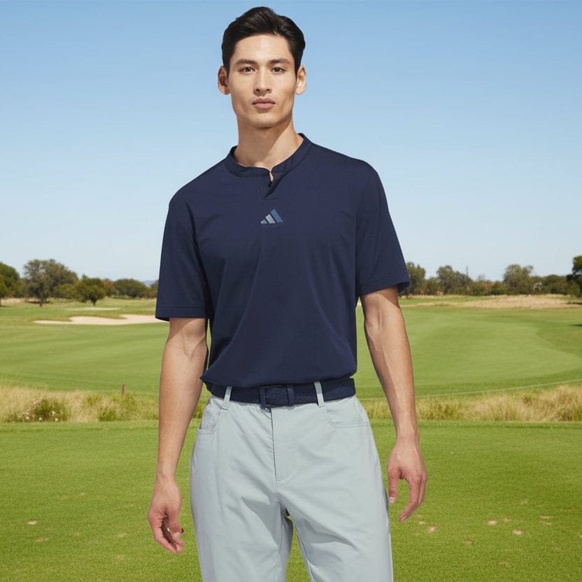 adidas Beyond The Course Golf Club Twistknit Range Shirt - Collegiate Navy - Image 4