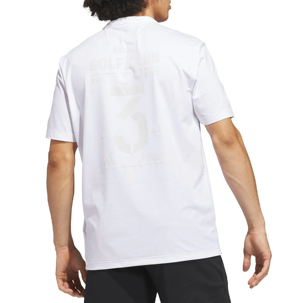 adidas Beyond The Course Golf Club Twistknit Range Shirt - White - Image 2