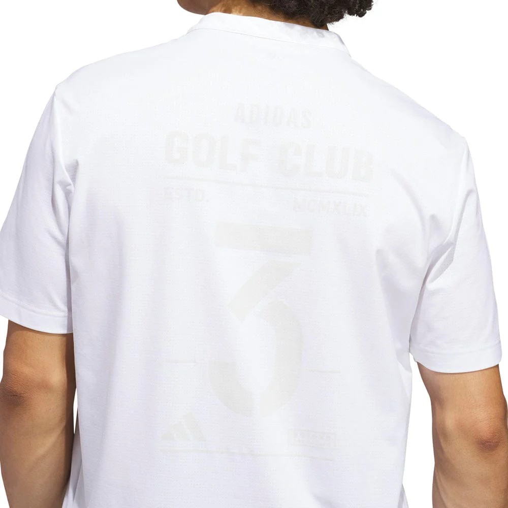 adidas Beyond The Course Golf Club Twistknit Range Shirt - White - Image 5