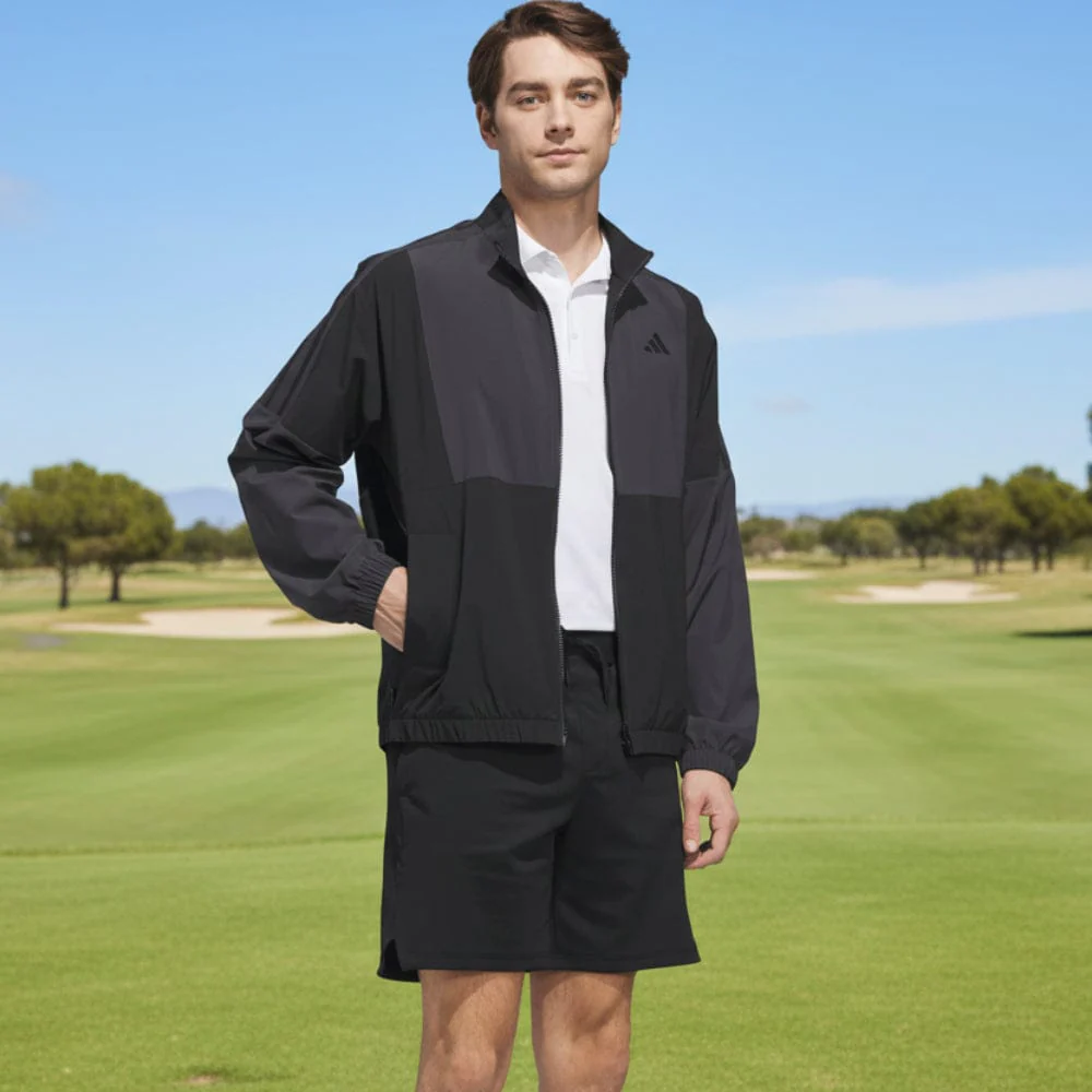 adidas Beyond Twistweave Full-Zip Windbreaker - Black/Carbon - Image 2