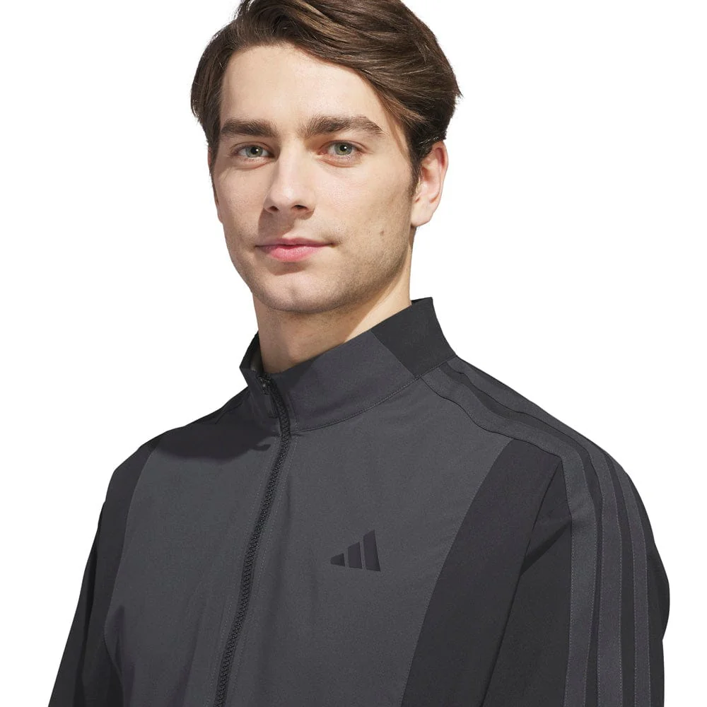 adidas Beyond Twistweave Full-Zip Windbreaker - Black/Carbon - Image 4
