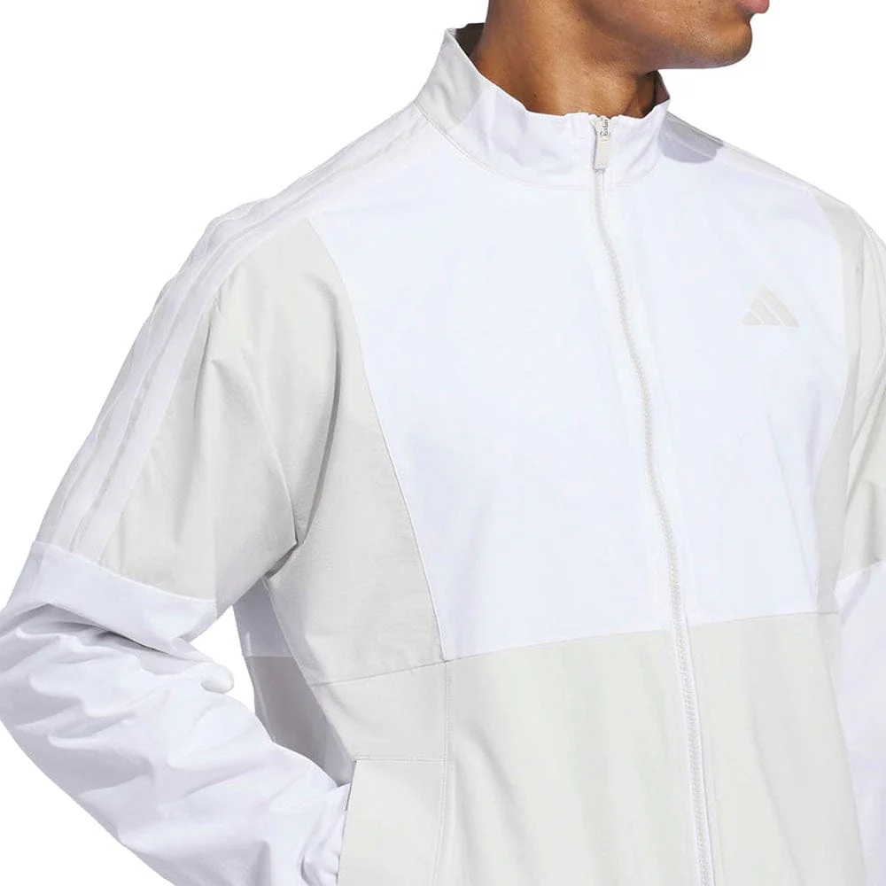 adidas Beyond Twistweave Full-Zip Windbreaker - Orbit Grey/White - Image 4