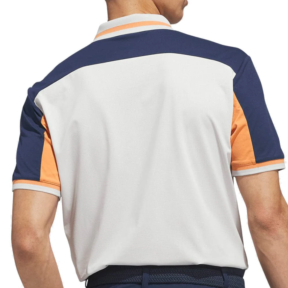 adidas Beyond Vent Twistknit Polo Shirt - Orbit Grey/Collegiate Navy - Image 2