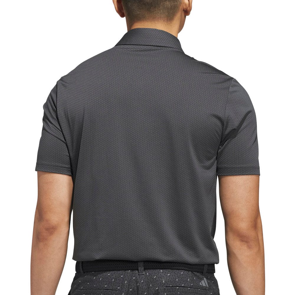 adidas Performance Textured Polo Shirt - Carbon/Black - Image 2
