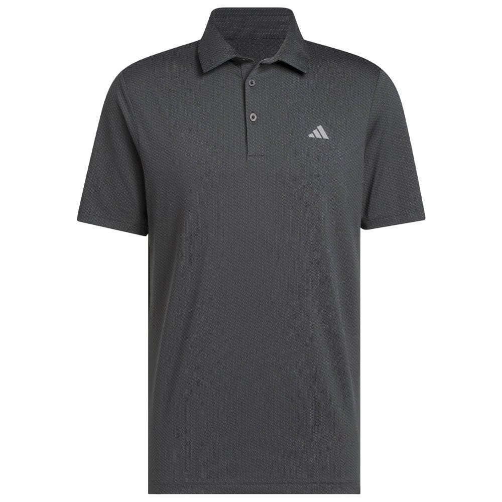 adidas Performance Textured Polo Shirt - Carbon/Black - Image 3