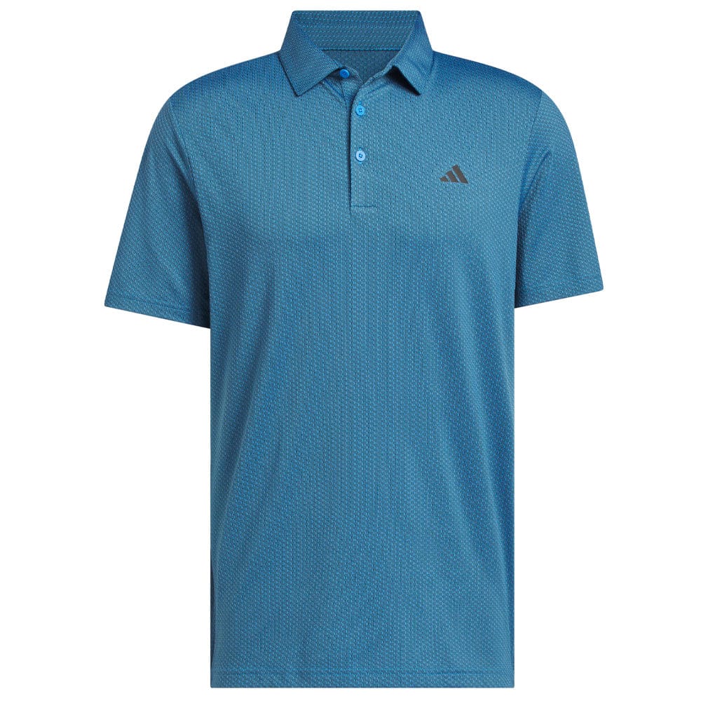 adidas Performance Textured Polo Shirt - Lucid Ray Blue/Black - Image 6