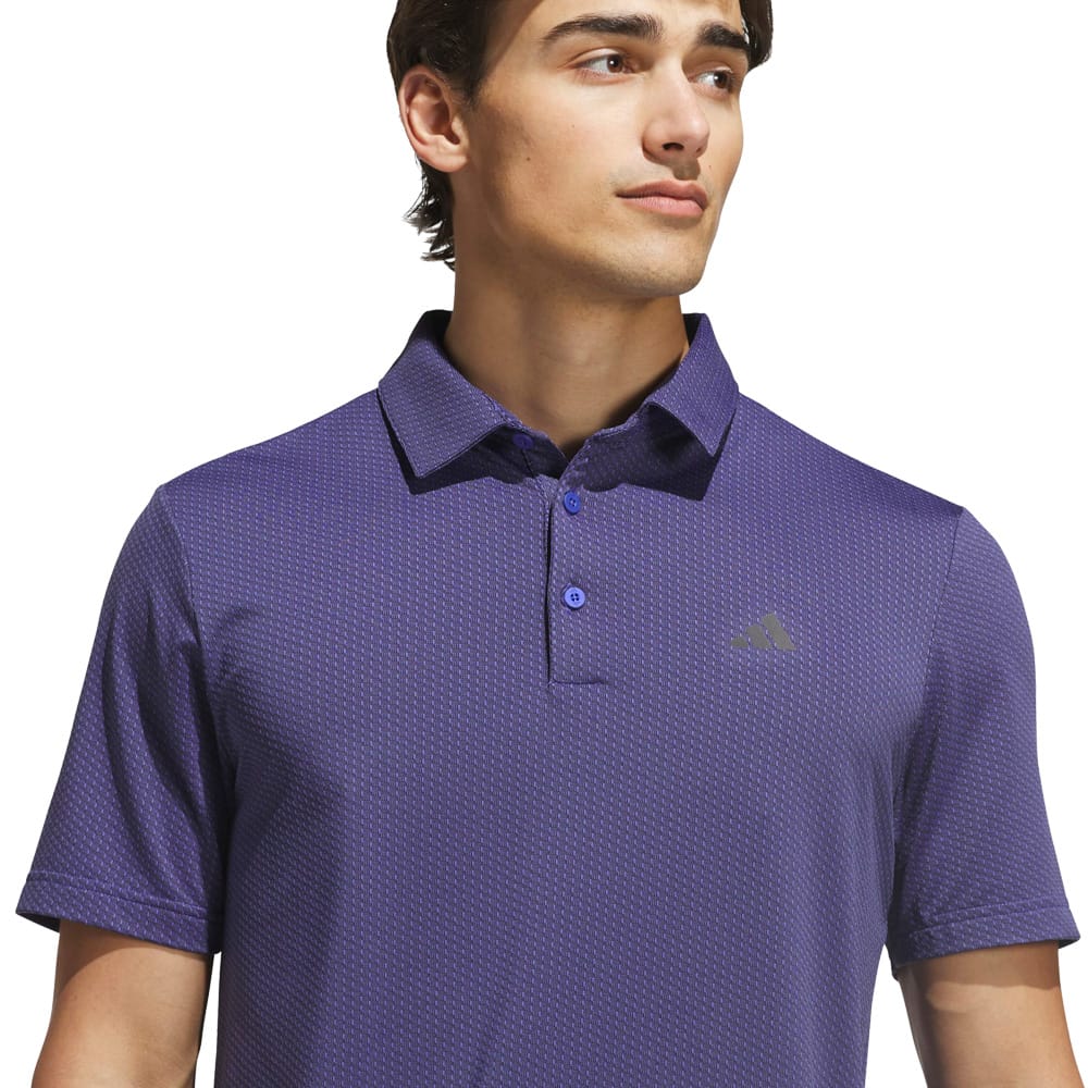 adidas Performance Textured Polo Shirt - Dual Indigo/Black - Image 3
