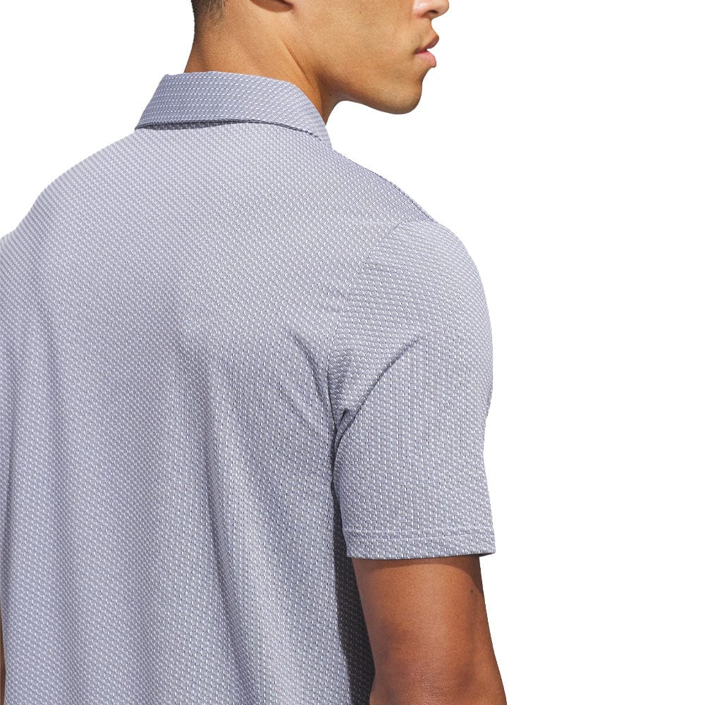 adidas Performance Textured Polo Shirt - White/Collegiate Navy - Image 5