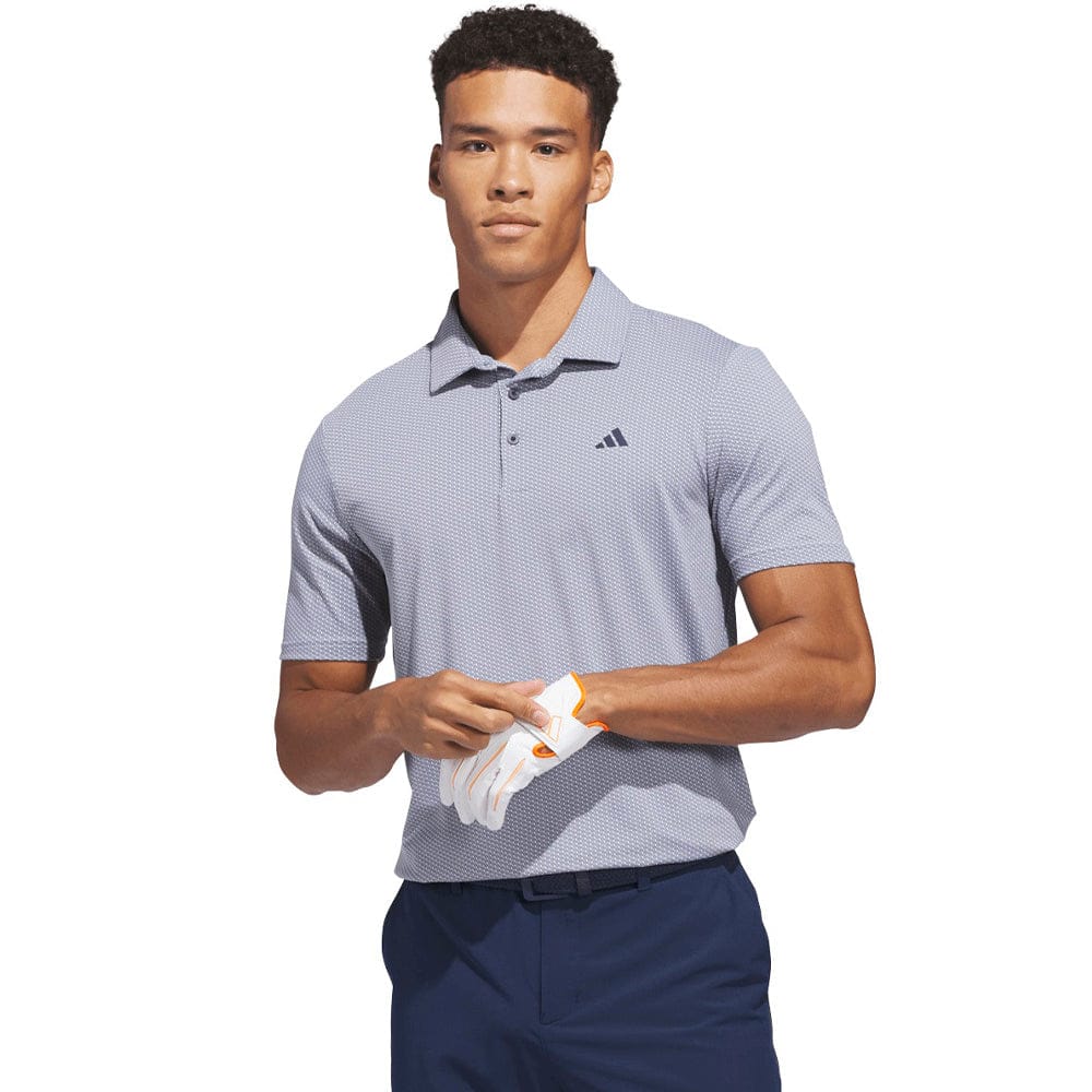 adidas Performance Textured Polo Shirt - White/Collegiate Navy - Image 6