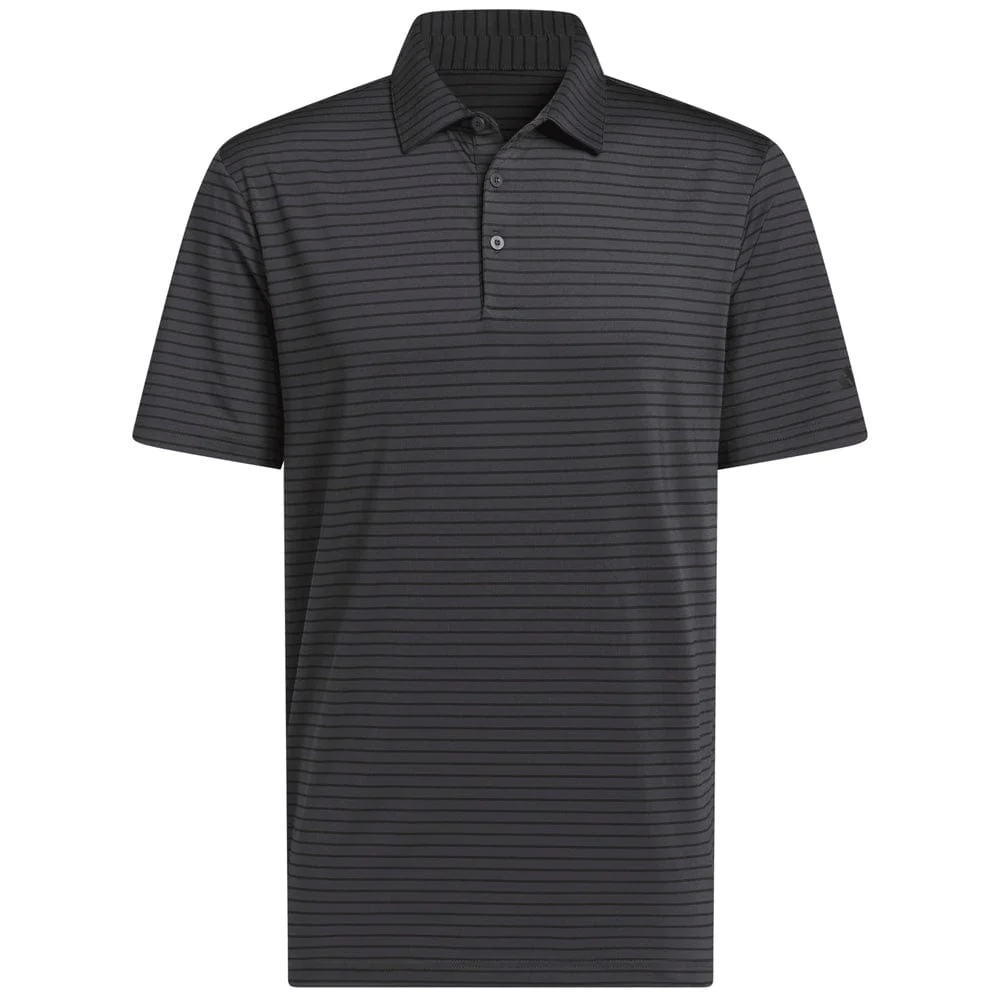 adidas Performance Two-Color Stripe Polo Shirt - Carbon/Black - Image 3