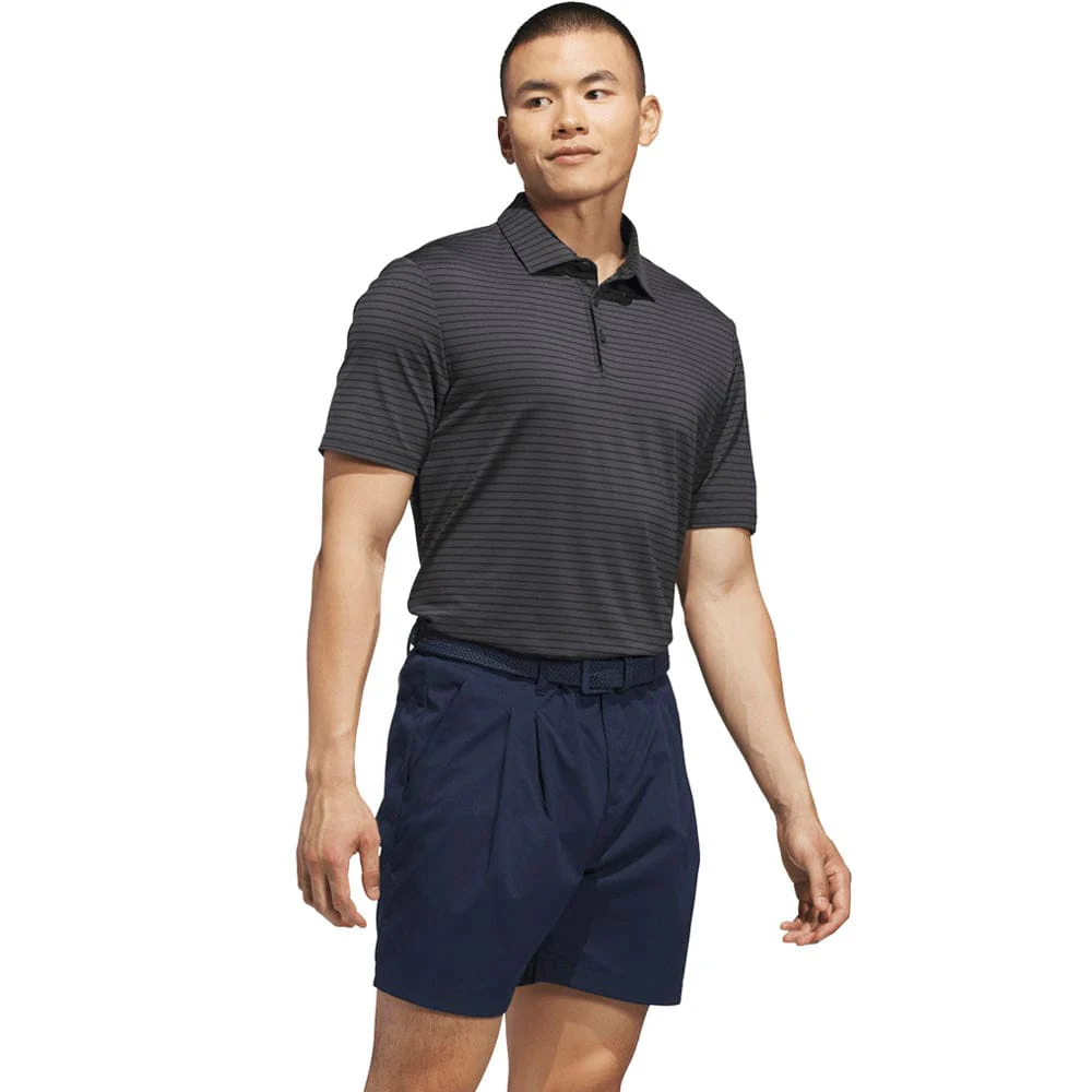 adidas Performance Two-Color Stripe Polo Shirt - Carbon/Black - Image 4