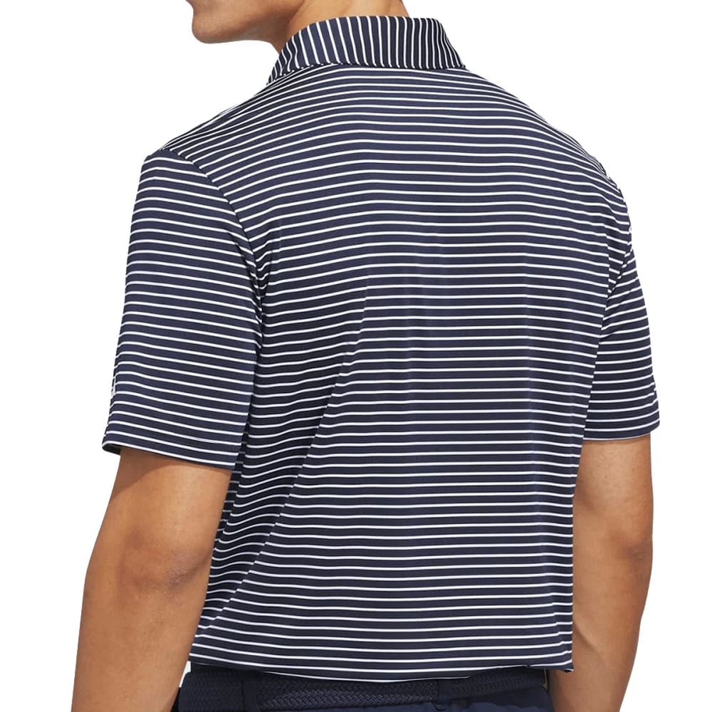 adidas Performance Two-Color Stripe Polo Shirt - Collegiate Navy/White - Image 2
