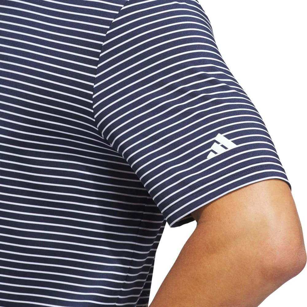 adidas Performance Two-Color Stripe Polo Shirt - Collegiate Navy/White - Image 5
