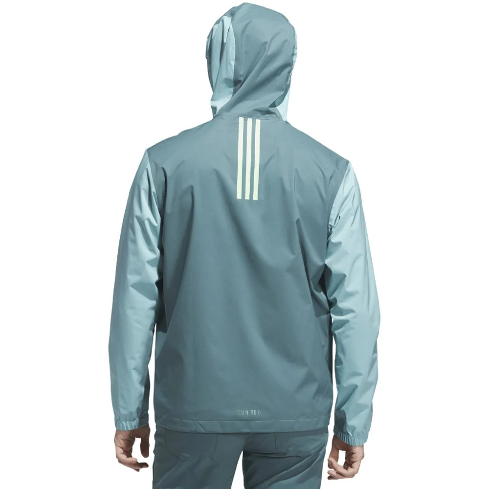adidas RAIN.RDY Ultimate365 Tour Climaproof+ Waterproof Rain Suit - Mint Ton/Grey One - Image 3