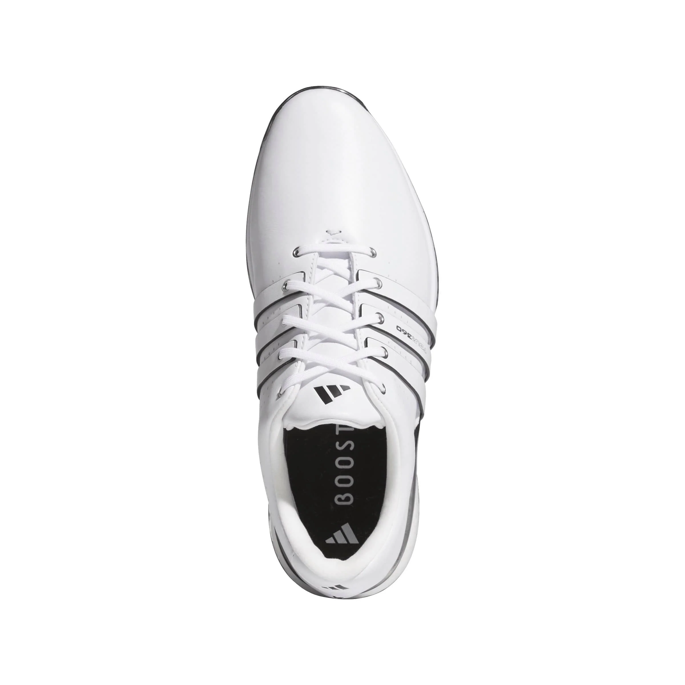 adidas Tour360 24 Spiked Waterproof Shoes - Cloud White/Core Black/Lucid Ray Blue - Image 4