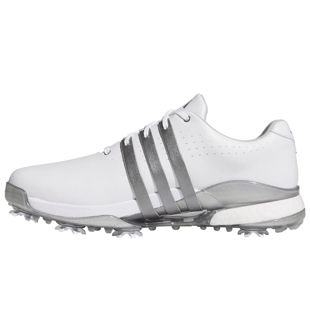 adidas Tour360 24 Waterproof Spiked Shoes - Cloud White/Iron Met./Silver Met. - Image 3