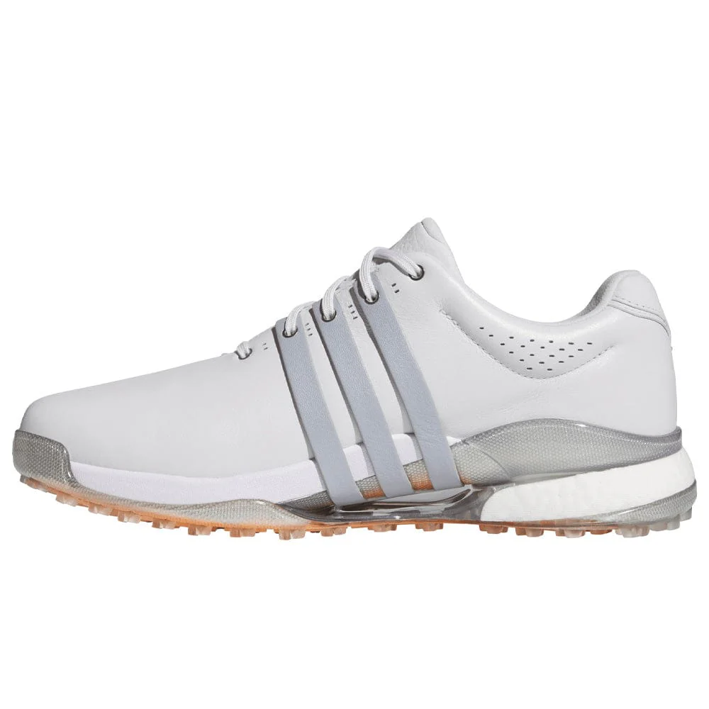 adidas Tour360 25 Waterproof Spikeless Shoes - Dash Grey/Halo Silver/Lucid Orange - Image 3