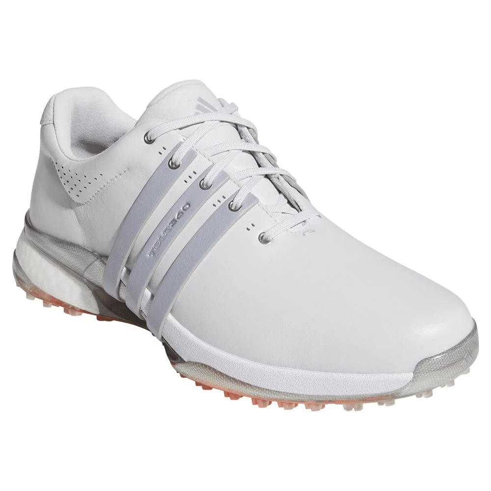 adidas Tour360 25 Waterproof Spikeless Shoes - Dash Grey/Halo Silver/Lucid Orange - Image 5