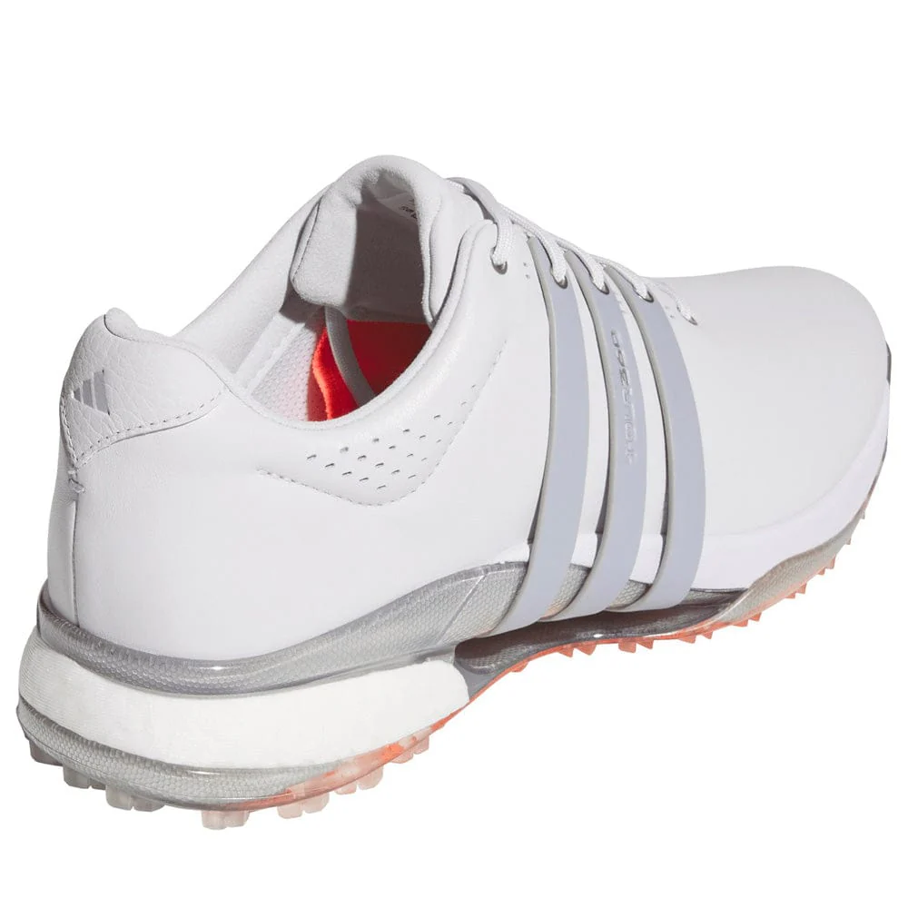 adidas Tour360 25 Waterproof Spikeless Shoes - Dash Grey/Halo Silver/Lucid Orange - Image 6