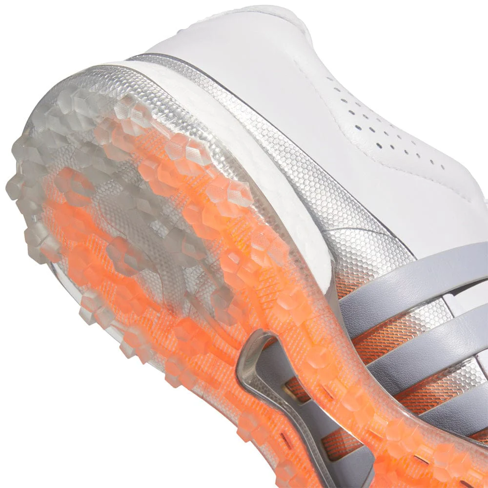 adidas Tour360 25 Waterproof Spikeless Shoes - Dash Grey/Halo Silver/Lucid Orange - Image 8