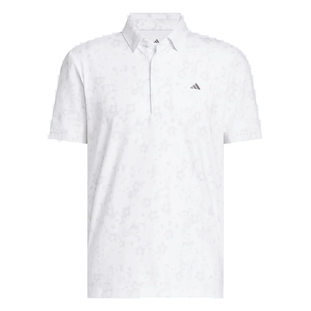 adidas Ultimate365+ Climacool Butterspun Mighty Blossom Print Polo Shirt - White