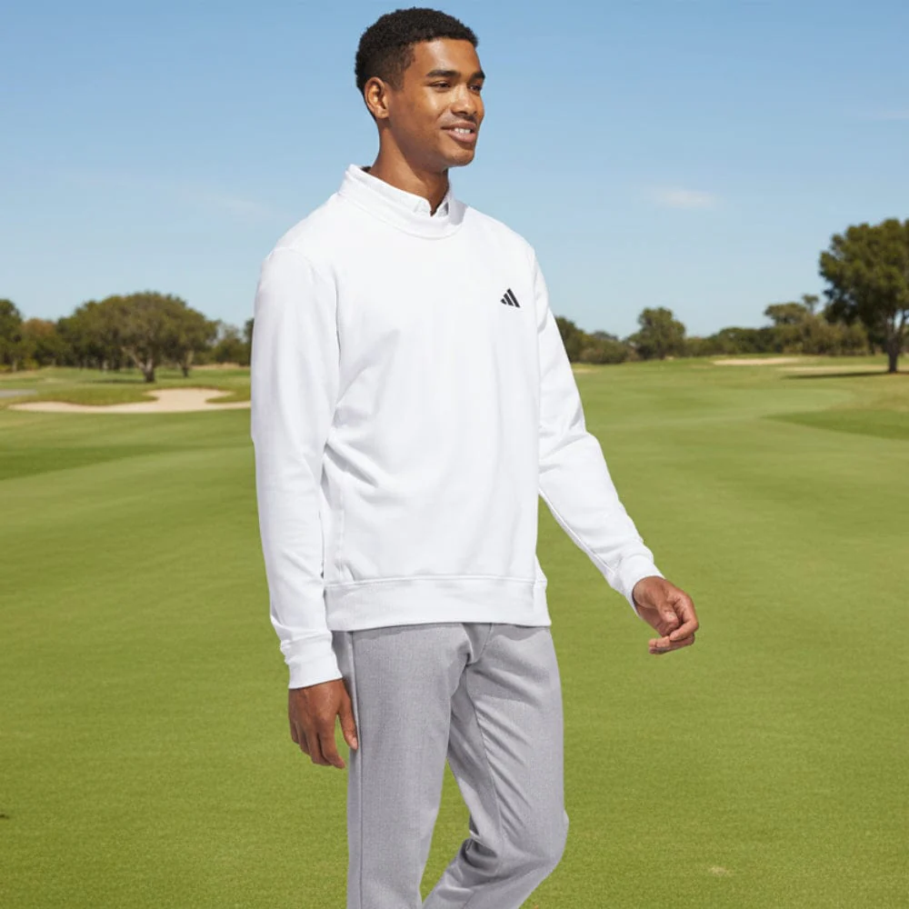 adidas Ultimate365 Climawarm Crewneck Sweatshirt - White - Image 6