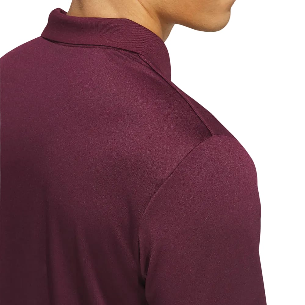 adidas Ultimate365 Cold.Rdy Long Sleeve Polo Shirt - Maroon - Image 4