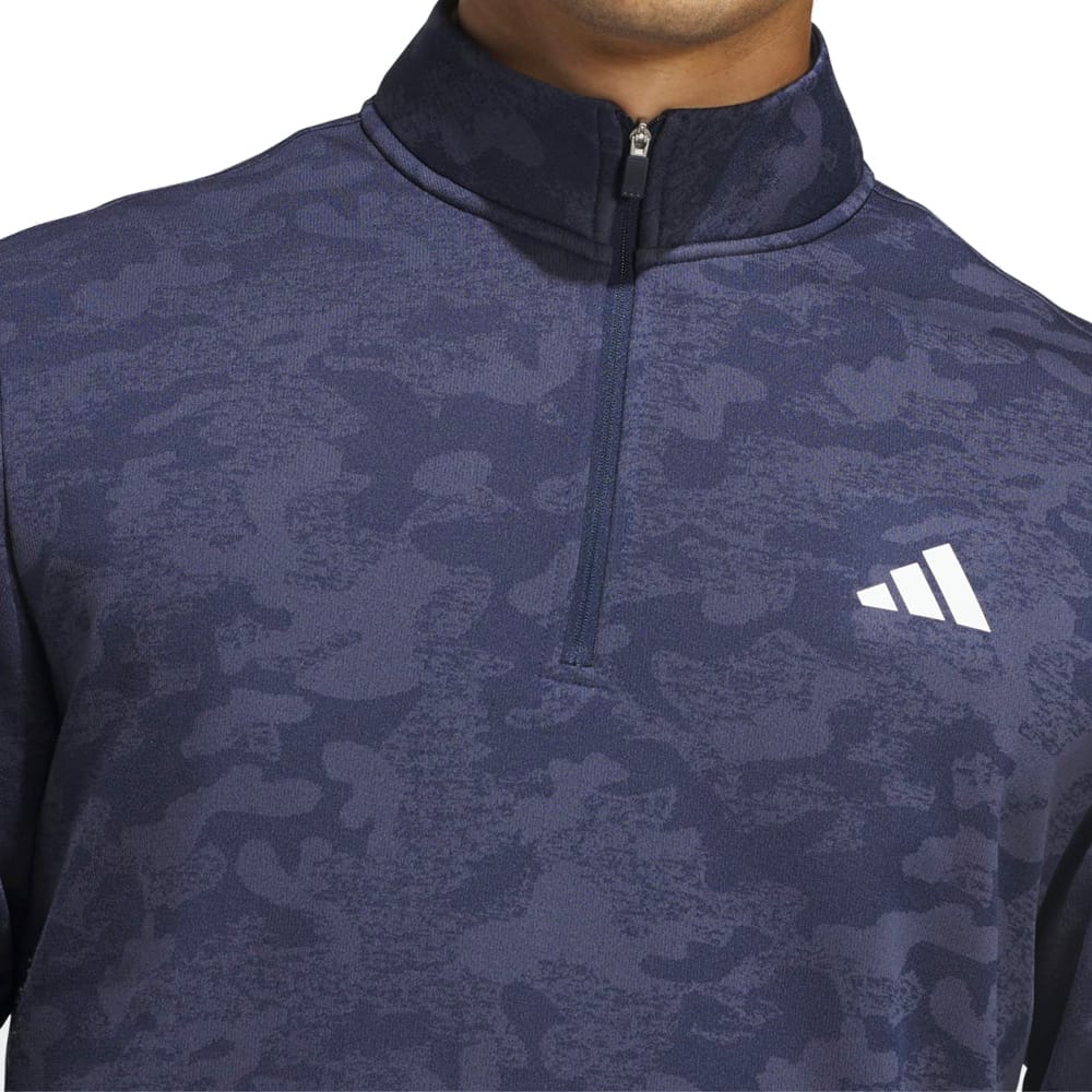 adidas Ultimate365 Durable Water Repellant Quarter-Zip Sweatshirt - Collegiate Navy/Shadow Navy - Image 3