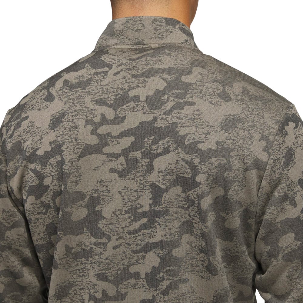 adidas Ultimate365 Durable Water Repellant Quarter-Zip Sweatshirt - Khaki Six/Solar Turbo - Image 5