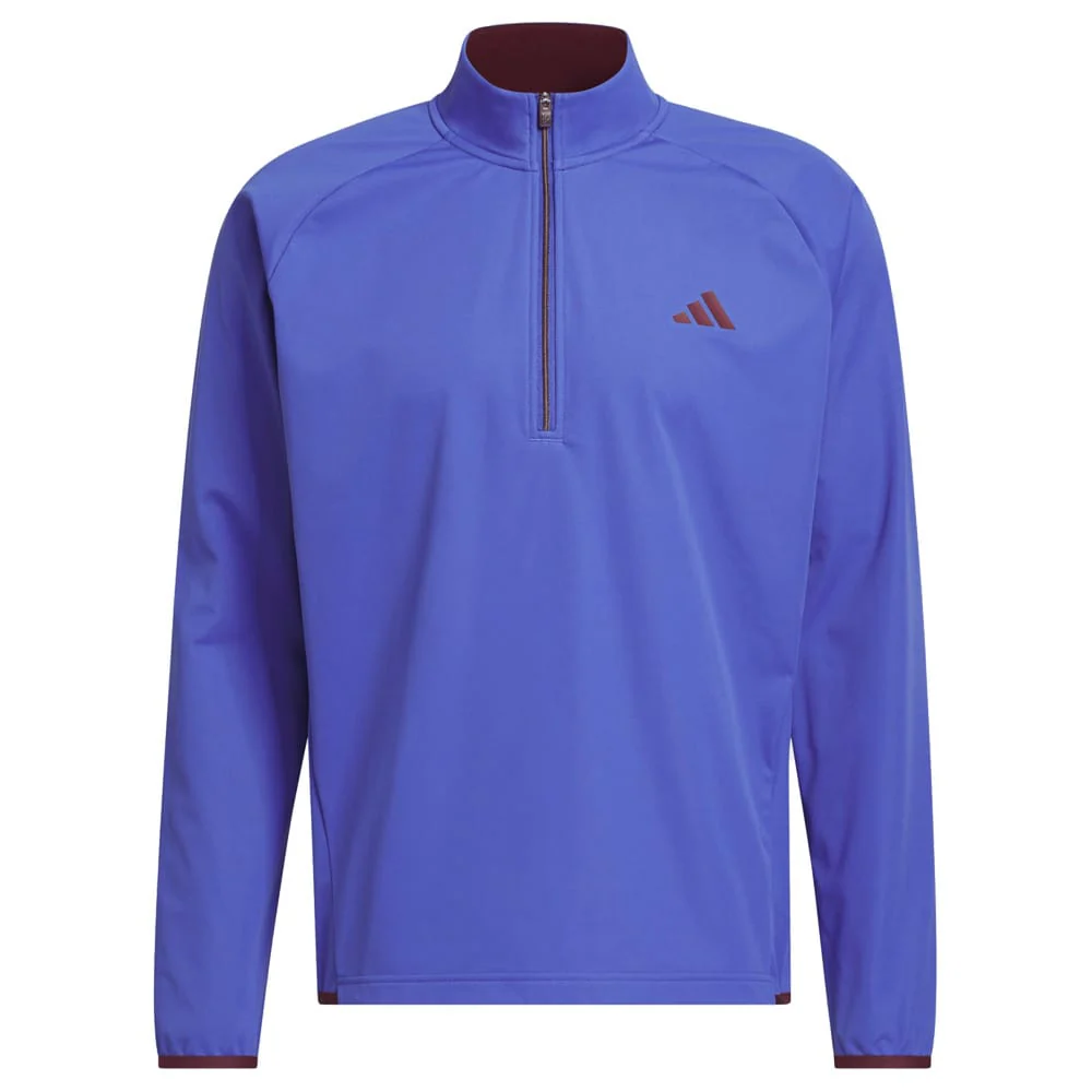 adidas Ultimate365 Durable Water Repellent Wind Quarter-Zip - Dual Indigo/Maroon