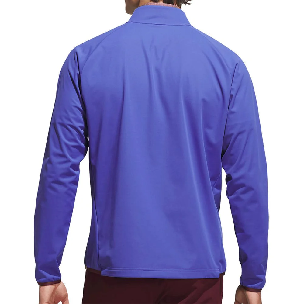 adidas Ultimate365 Durable Water Repellent Wind Quarter-Zip - Dual Indigo/Maroon - Image 2