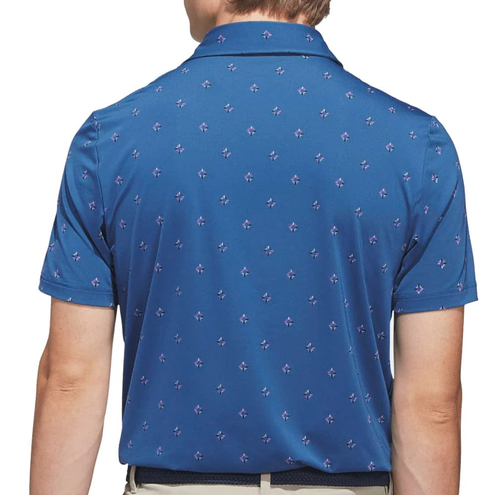 adidas Ultimate365 Essence Print Climacool Polo Shirt - Dusky Petrol - Image 2