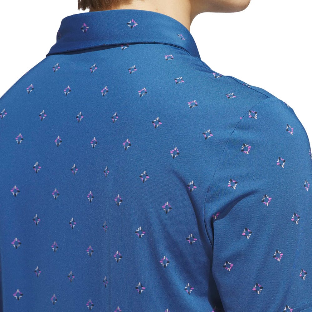 adidas Ultimate365 Essence Print Climacool Polo Shirt - Dusky Petrol - Image 5