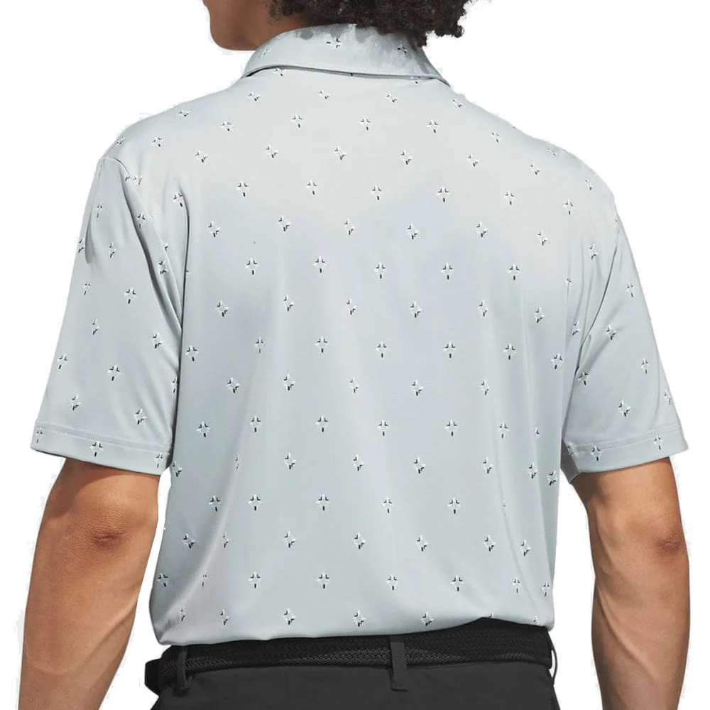 adidas Ultimate365 Essence Print Climacool Polo Shirt - Wonder Sage - Image 2