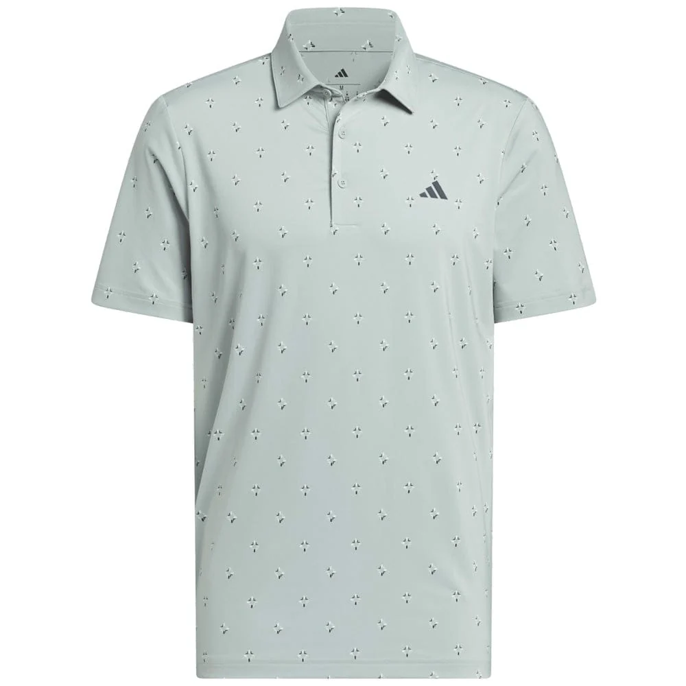 adidas Ultimate365 Essence Print Climacool Polo Shirt - Wonder Sage - Image 4