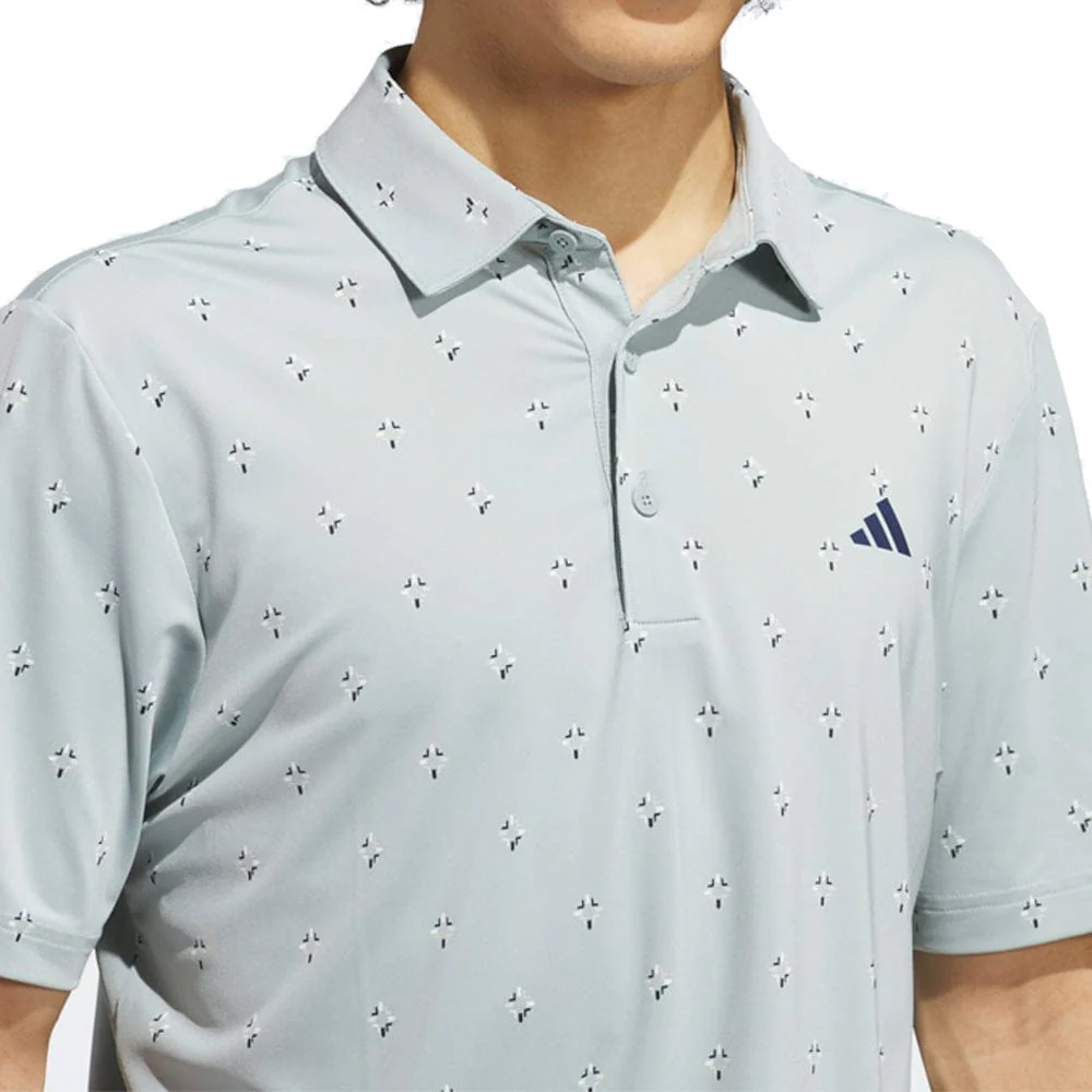 adidas Ultimate365 Essence Print Climacool Polo Shirt - Wonder Sage - Image 5