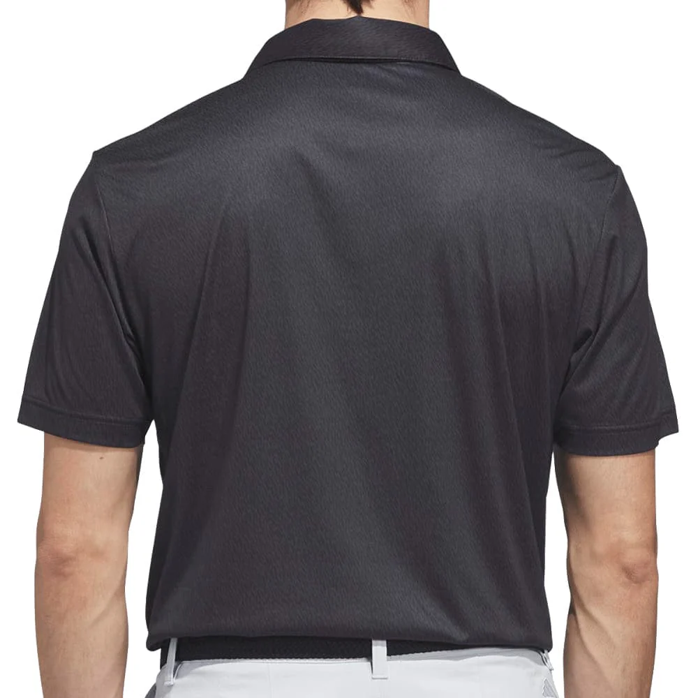 adidas Ultimate365 Feather Print Polo Shirt - Carbon/Black - Image 2