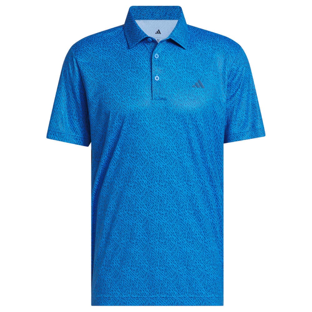 adidas Ultimate365 Feather Print Polo Shirt - Dusky Petrol/Lucid Ray Blue - Image 6