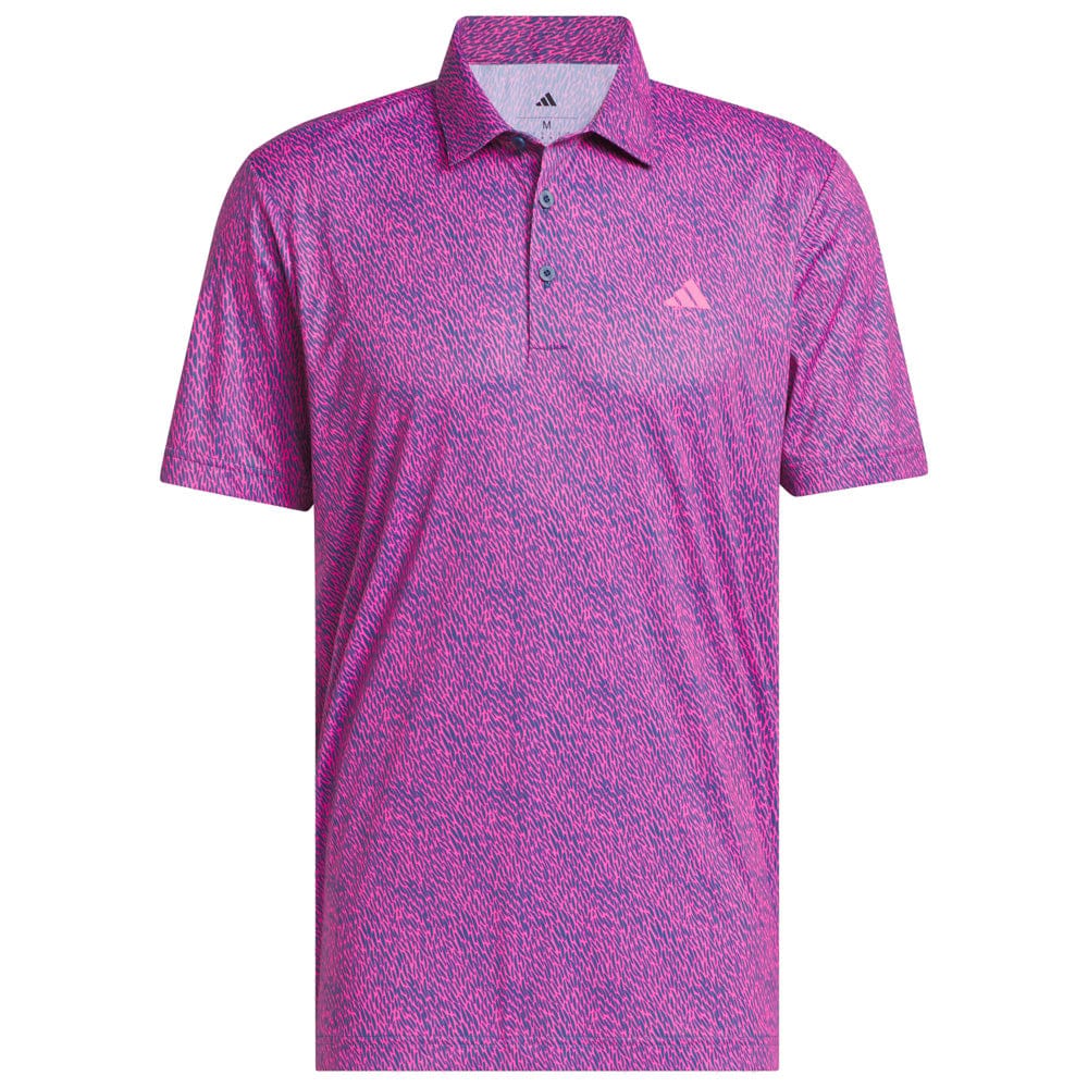 adidas Ultimate365 Feather Print Polo Shirt - Lucid Pink/Dusky Petrol - Image 4