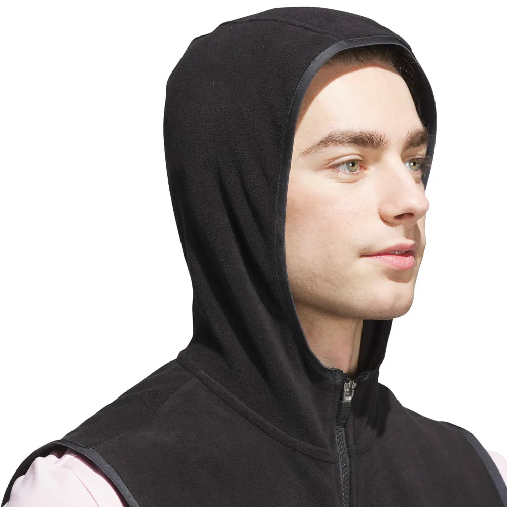 adidas Ultimate365 Fleece Hoodie Full-Zip Vest - Black - Image 4