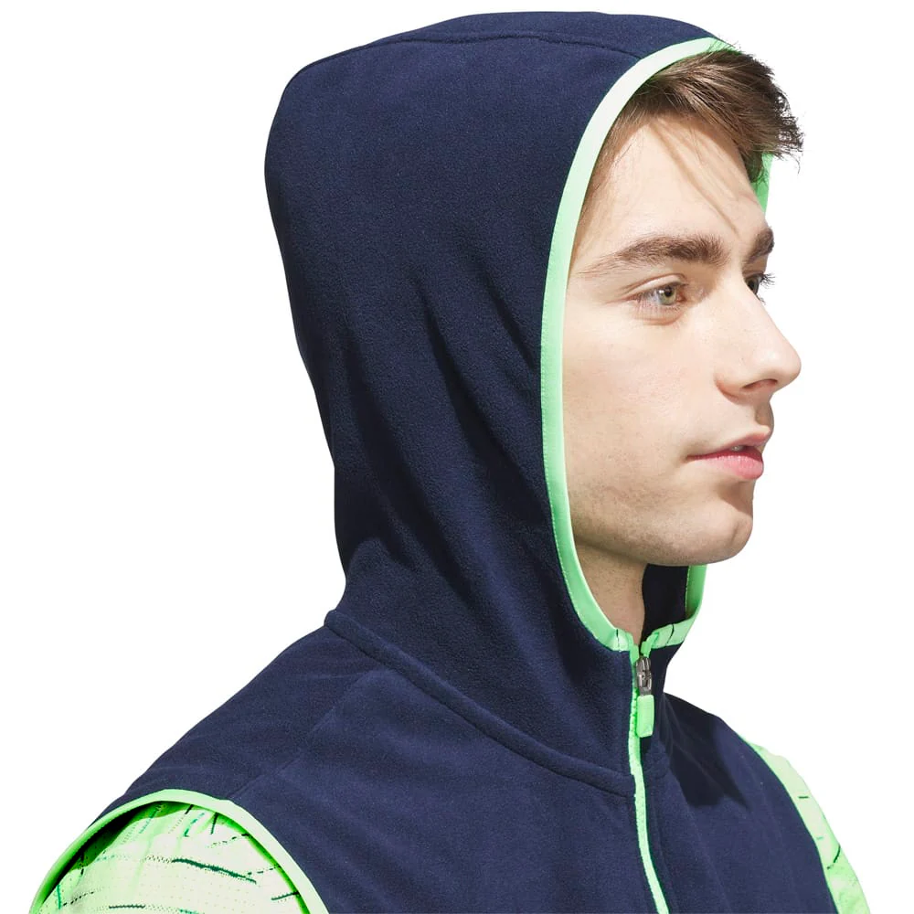 adidas Ultimate365 Fleece Hoodie Full-Zip Vest - Collegiate Navy - Image 4
