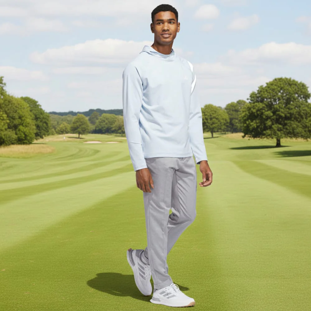 adidas Ultimate365 Heather Hoodie - Crystal Sky Melange - Image 4