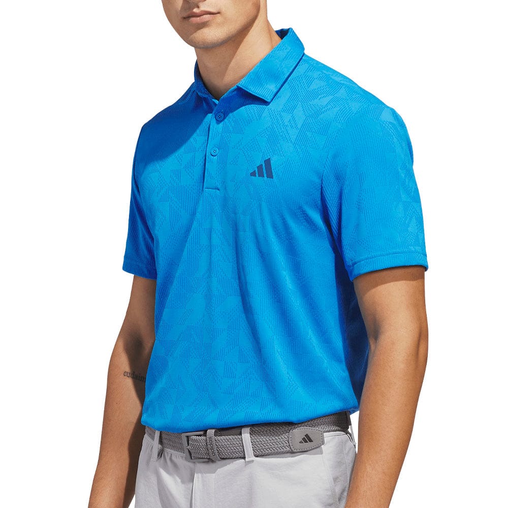 adidas Ultimate365 Jacquard Polo Shirt - Lucid Ray Blue - Image 2