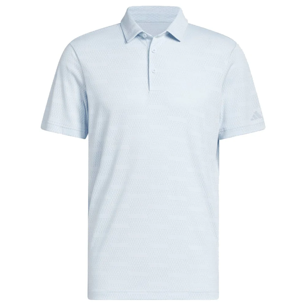 adidas Ultimate365 Jacquard Polo Shirt - Crystal Sky