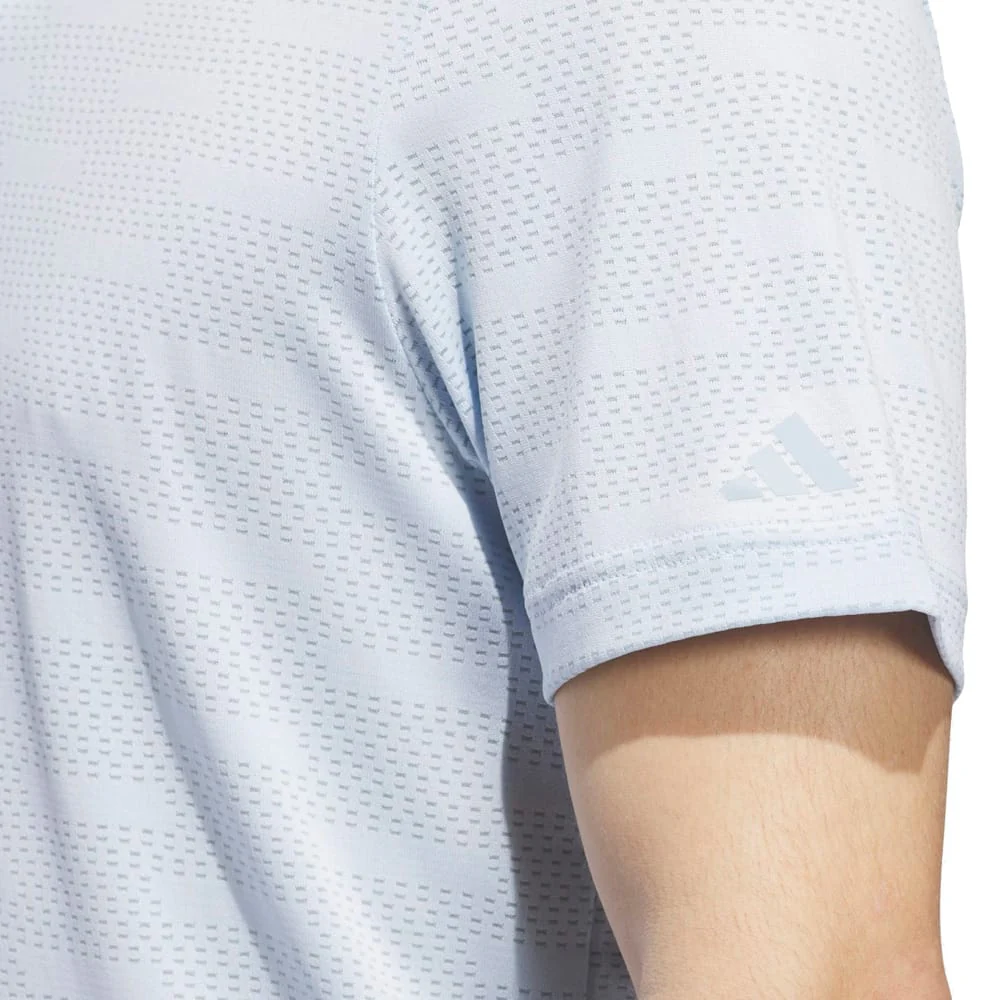 adidas Ultimate365 Jacquard Polo Shirt - Crystal Sky - Image 3