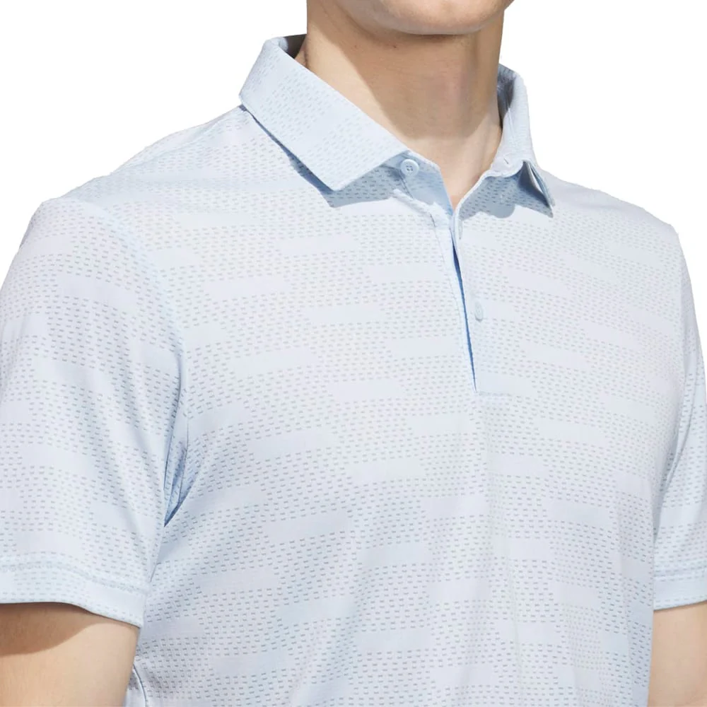 adidas Ultimate365 Jacquard Polo Shirt - Crystal Sky - Image 4