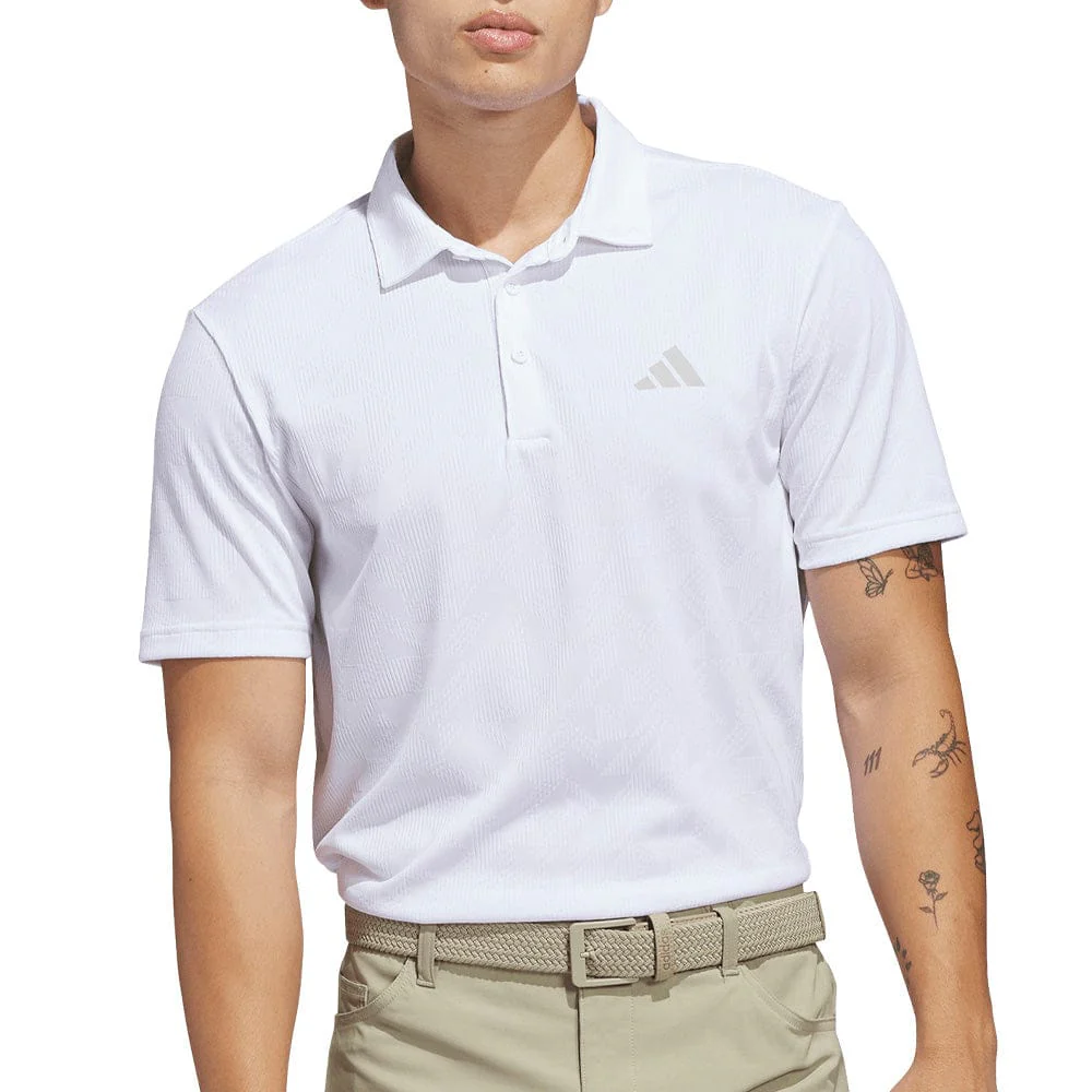adidas Ultimate365 Jacquard Polo Shirt - White - Image 2