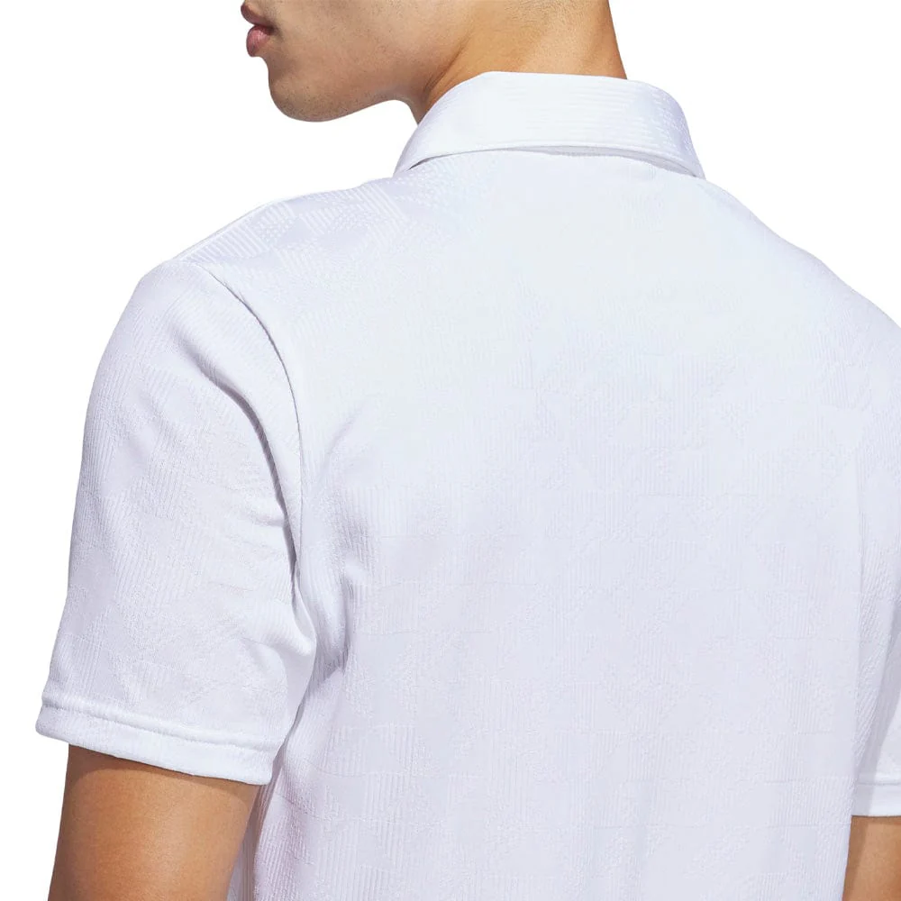 adidas Ultimate365 Jacquard Polo Shirt - White - Image 6